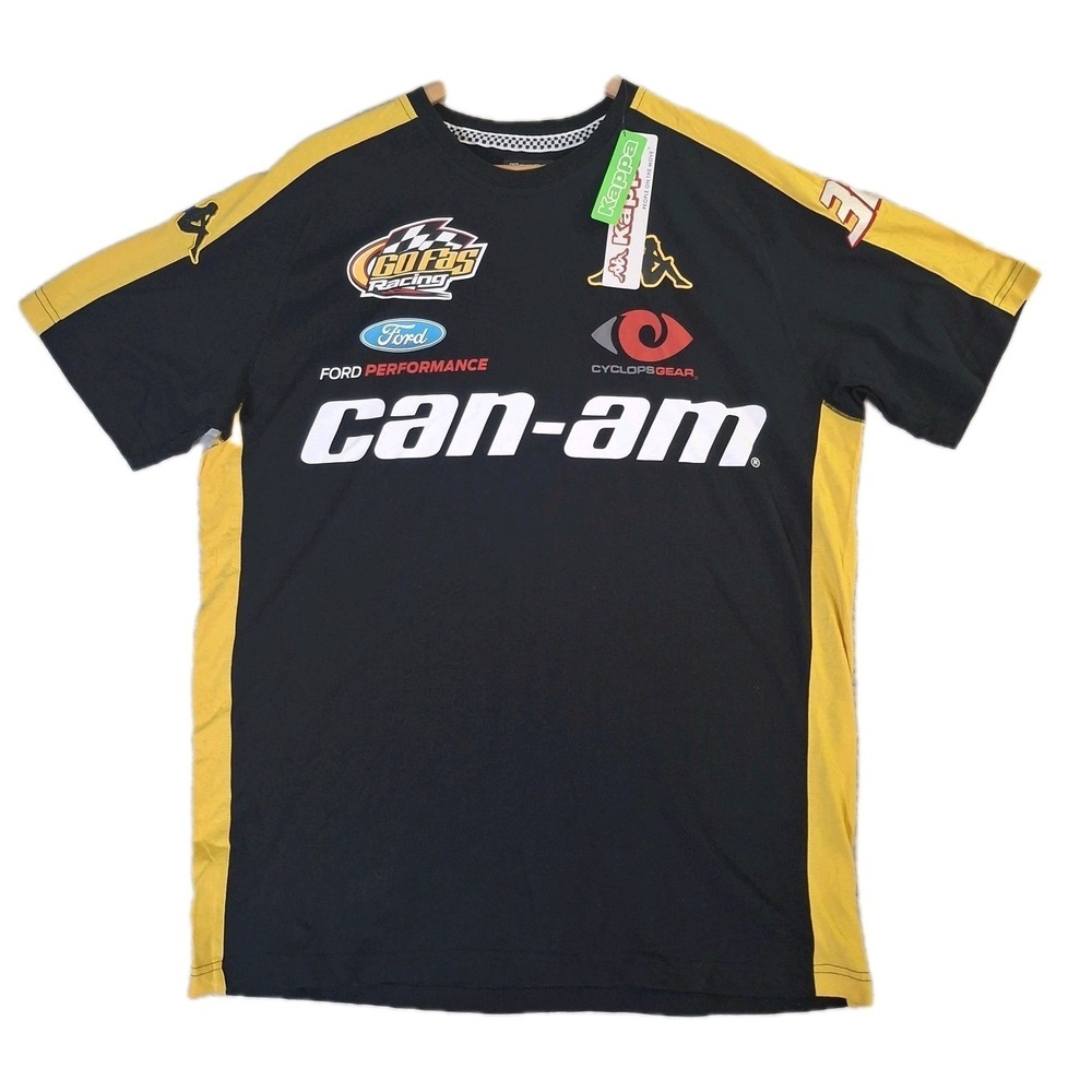 Kappa Can-am Go Fas Racing Team T-Shirt Mens XL Short Sleeve #32 Black NWT